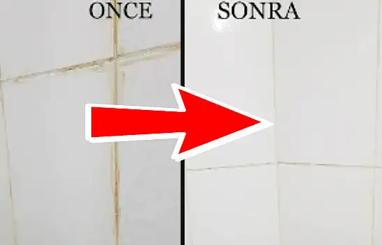 Fayans aralarını beyazlatmak için 2 bardak yetiyor. 5 dakika bekletin kir akıp gidiyor