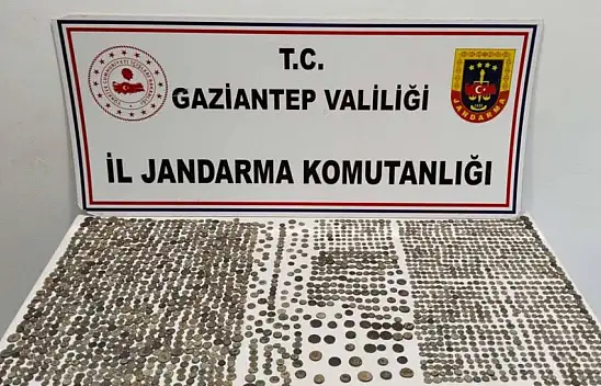 Gaziantep'te Roma dönemine ait 2 bin 51 adet sikke ele geçirildi