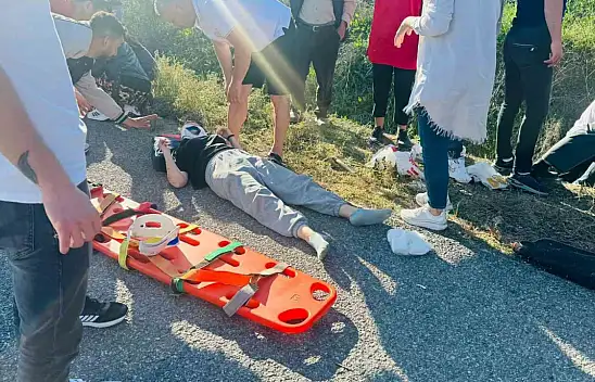 Gözünü güneş alınca kaza yaptı