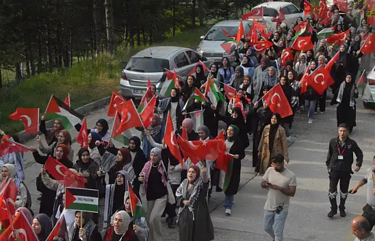Hacettepe Üniversitesi öğrencileri, İsrail' e tepki gösterdi