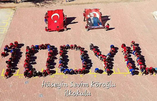 Hüseyin Sevim Köroğlu İlkokulu'nda Cumhuriyet coşkusu