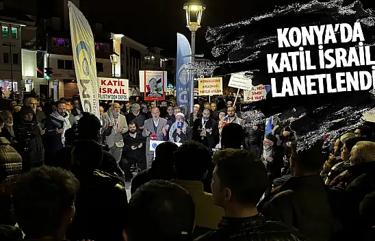 İsrail'in Gazze'ye saldırıları Konya'da protesto edildi!