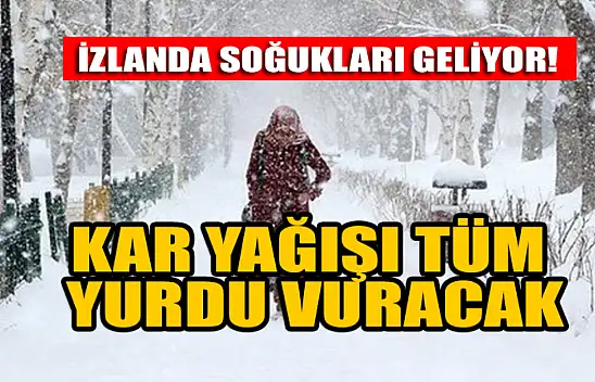 İzlanda soğukları geliyor! Kar yağışı tüm yurdu vuracak!
