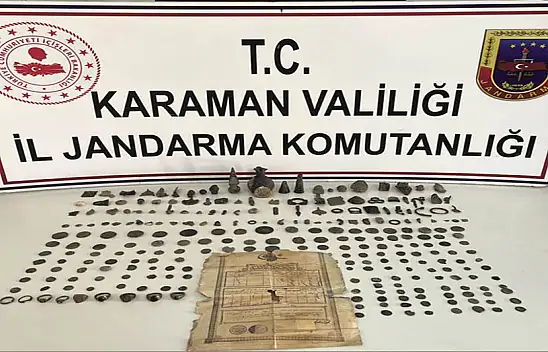 Jandarmadan tarihi eser operasyonu! Çok sayıda eser ele geçirildi!