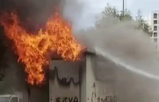 Karaman'da aşırı sıcaklardan trafo merkezi alev topuna döndü