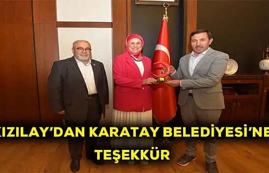 Kızılay'dan Karatay Belediyesi'ne teşekkür