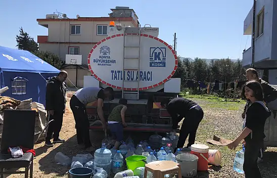 Konya Büyükşehir Hatay'da Temiz Su İhtiyacını Gideriyor