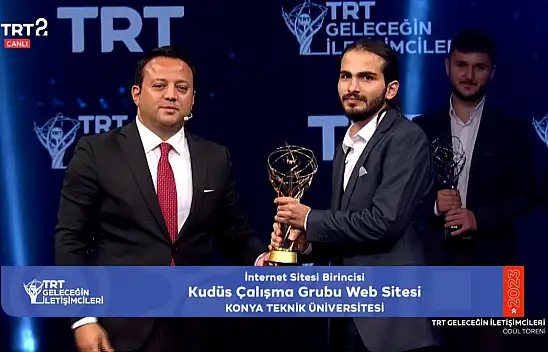 Konya Büyükşehir Kudüs Çalışma Grubuna 'TRT geleceğin İletişimcileri' Yaraşmasında Birincilik Ödülü