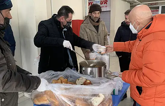 Konya çıkışında mahsur kalan yolcular unutulmadı
