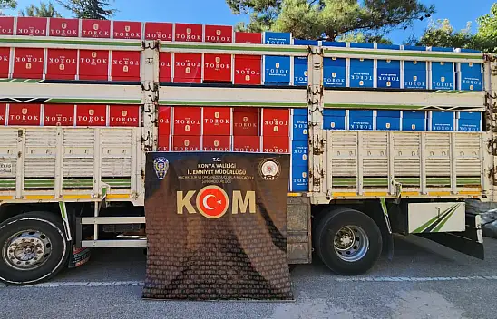 Konya'da 7.5 milyon adet makaron ele geçirildi