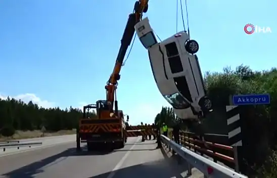 Konya'da araç dereye uçtu