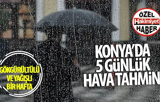 Konya'da Beş Günlük Hava Tahmini: Yağışlı ve Sıcak Bir Hafta Bekleniyor