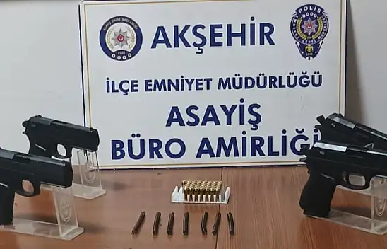 Konya'da fason silah operasyonunda 4 kişi gözaltına alındı!