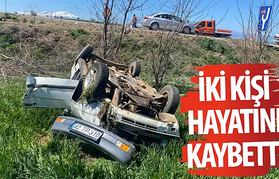 Konya'da devrilen otomobildeki 2 kişi yaşamını kaybetti!