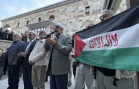 Konya'da Filistinlilere destek gösterisi yapıldı