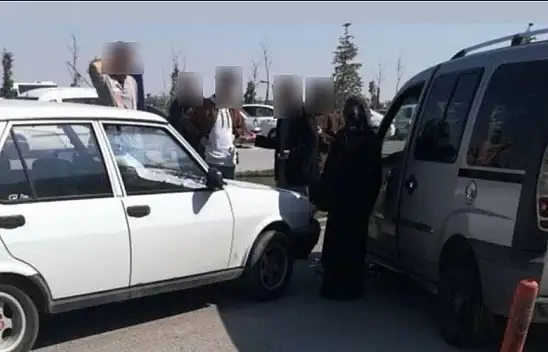 Konya' da hastane önünde kaza