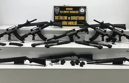 Konya'da kaçak silah operasyonu