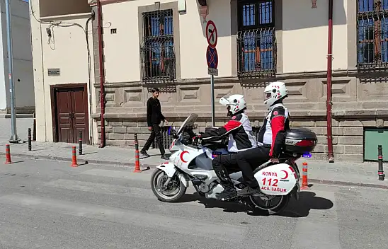 Konya'da motorize sağlık iş başında