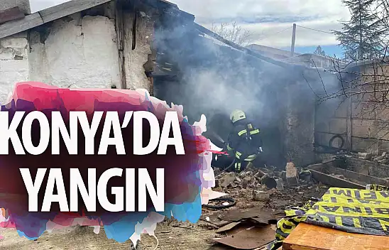 Konya'da müstakil evin aşhanesinde yangın