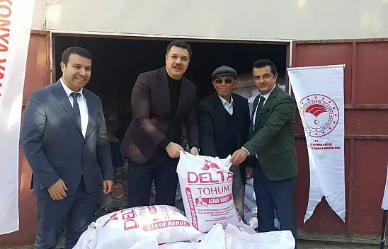 Konya'da nohut tohumu dağıtıldı
