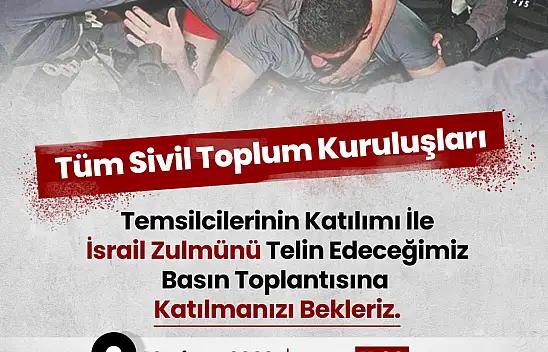 Konya'da Sivil Toplum İsrail Zulmüne karşı Tek yürek