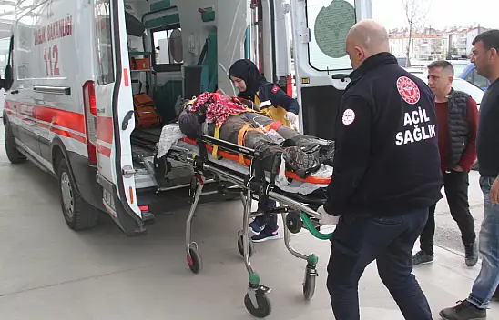 Konya'da Taşlama makinesiyle çalışırken karnını ve kolunu kesen bir kişi hastanelik oldu