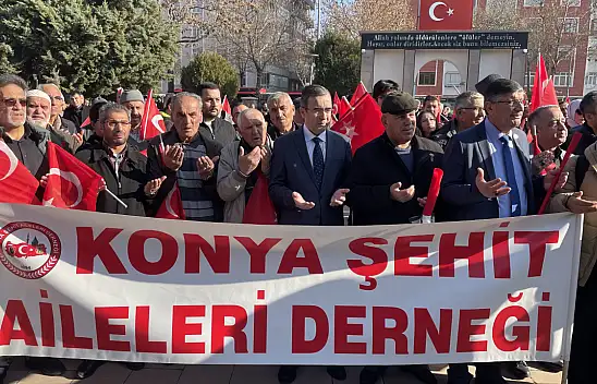 Konya'da tepki yürüyüşü! Şehit ve gazi derneklerinden protesto!