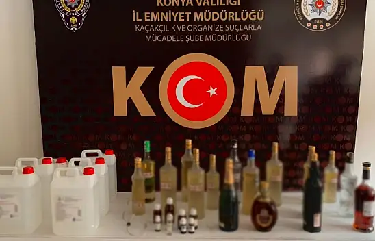 Konya'da tornacı sahte içki üreticisi çıktı