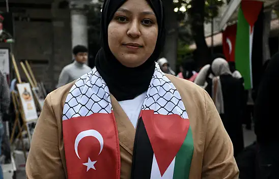 Konya'da yaşayan Filistinliler, İsrail saldırılarının durdurulması için dünyaya seslendi!