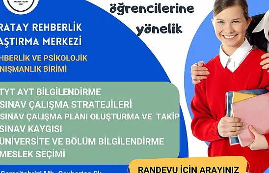 Konya'da Karatay Rehberlik Araştırma Merkezi'nde Danışmanlık Hizmeti Başladı