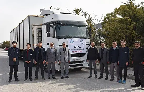 Konya MEM deprem bölgesine 11 konteyner gönderdi