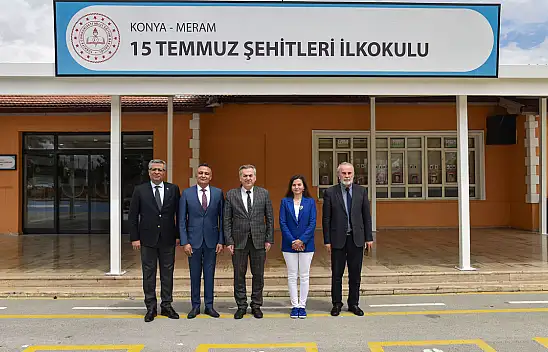 Konya MEM Müdürü Yiğit Meram 15 Temmuz Şehitle İlk Okulu ve  Meram Şehit Kubilay Anaokulunu ziyaret etti