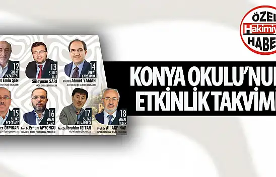 Konya Okulu'nda Zengin Bir Hafta Programı