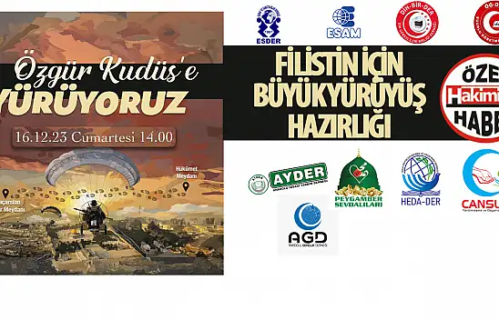 Konya 'Özgür Kudüs Yürüyüşü'ne Hazırlanıyor