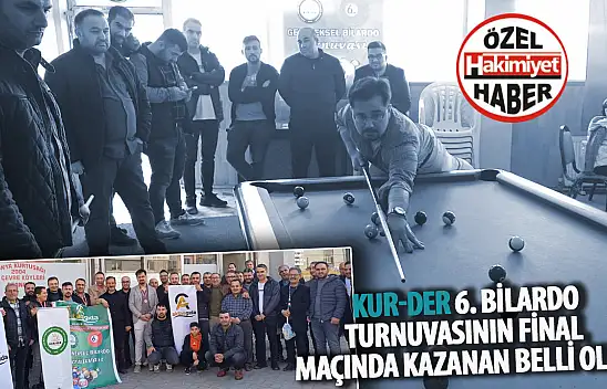 Konya Yunak Kurtuşağı ve Çevre Köylüleri Derneği (KUR-DER), Bilardo Turnuvasında Kazananlar Belli Oldu