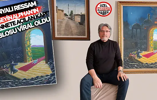 Konyalı Ressam Hüseyin Alphan'ın Filistin Temalı Tablosu Büyük İlgi Görüyor