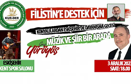 KUR-DER Eskişehir'deki Filistin Dayanışma Gecesi'ne Davet Etti