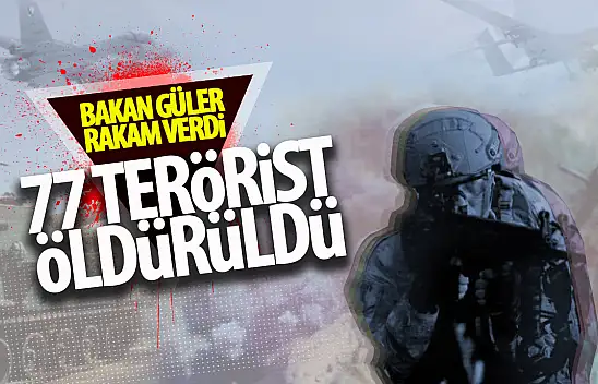 Leş sayısı 77...   Bakan Güler açıkladı! 77 terörist öldürüldü