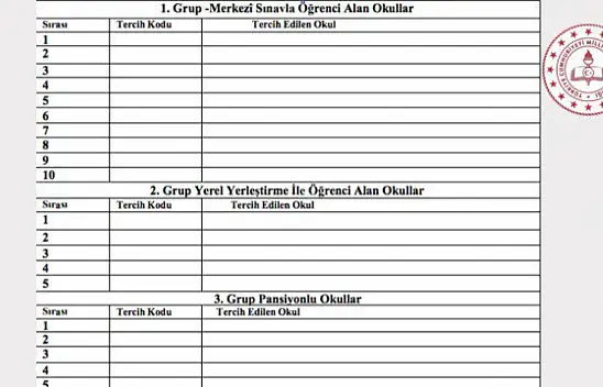 LGS tercih süreci bugün başlıyor