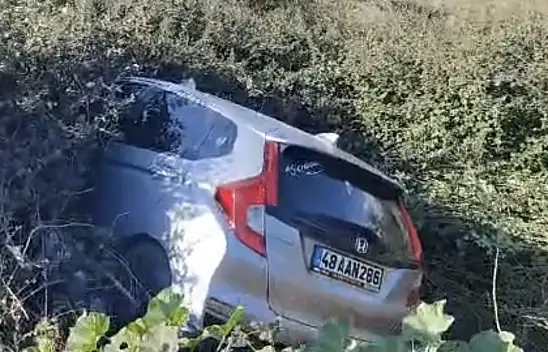 Otomobil şarampole yuvarlandı: 2 yaralı