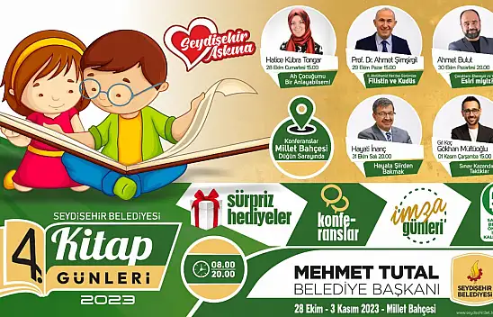 Seydişehir Belediyesi 4. Kitap Günleri Başlıyor