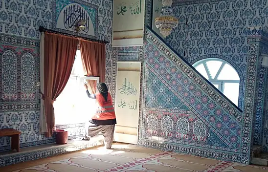 Seydişehir'de camilerde Bayram temizliği