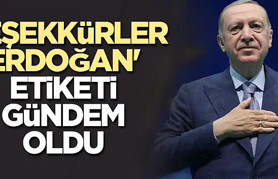 'Teşekkürler Erdoğan' gündem oldu!