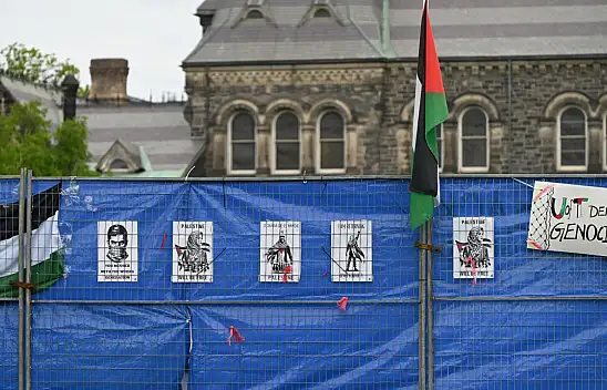 Toronto Üniversitesi kampüsünde Filistin protestosu: Öğrenciler Gazze için dayanışma kampı düzenledi