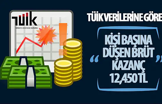 TÜİK Verilerine Göre Türkiye'de Aylık Ortalama Kişi Başına 12,450 TL Kazanç