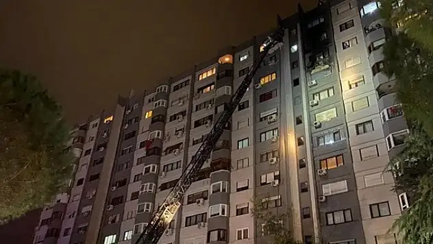 15 katlı binada korkutan yangın