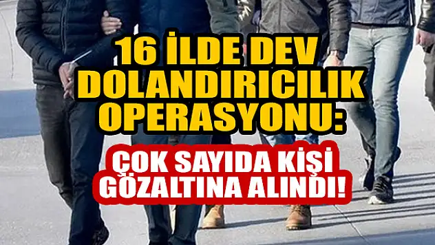 16 ilde dev dolandırıcılık operasyonu: Çok sayıda kişi gözaltına alındı!