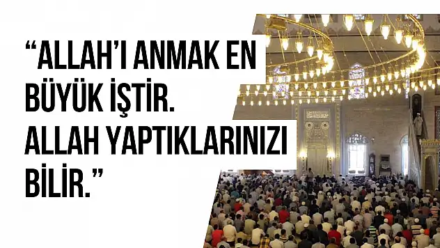 26 Eylül Cuma Hutbesi: 'Peygamberimiz (s.a.s), Cami ve Namaz'