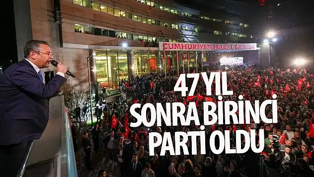 47 yıl sonra birinci parti oldu