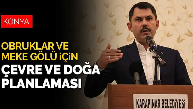 Konya'da oluşan obruklar ve Meke Gölü için Bakanlıktan çevre ve doğa planlaması